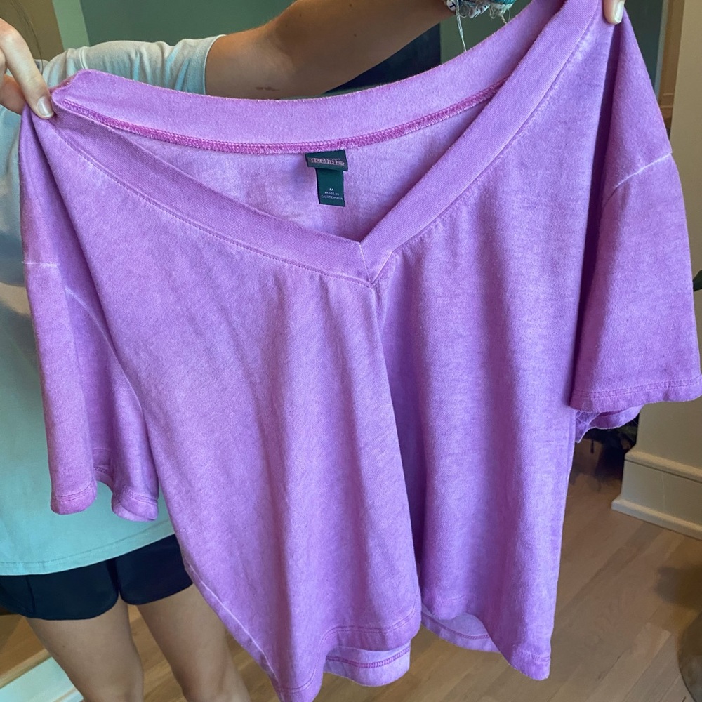 Target 2022 Loose Boxy Cropped V Neck Tee Purple SOLD OUT